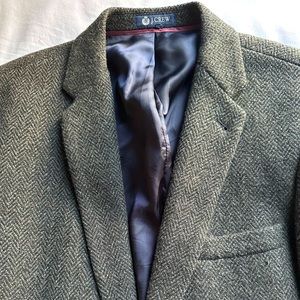J. Crew Grey Herringbone Tweed Sportcoat 42R *Italian Wool*